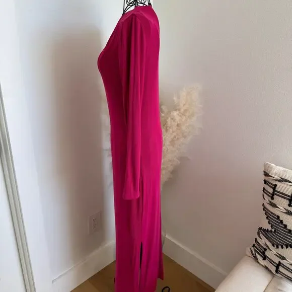 knee length dresses for ladies Montsand Bordeaux Draped Maxi Dress main image 0